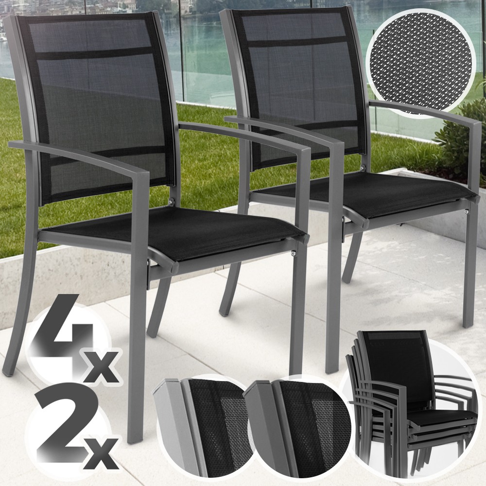 Meubles De Jardin Et Terrasse 4er Set Chaise De Jardin Cadre