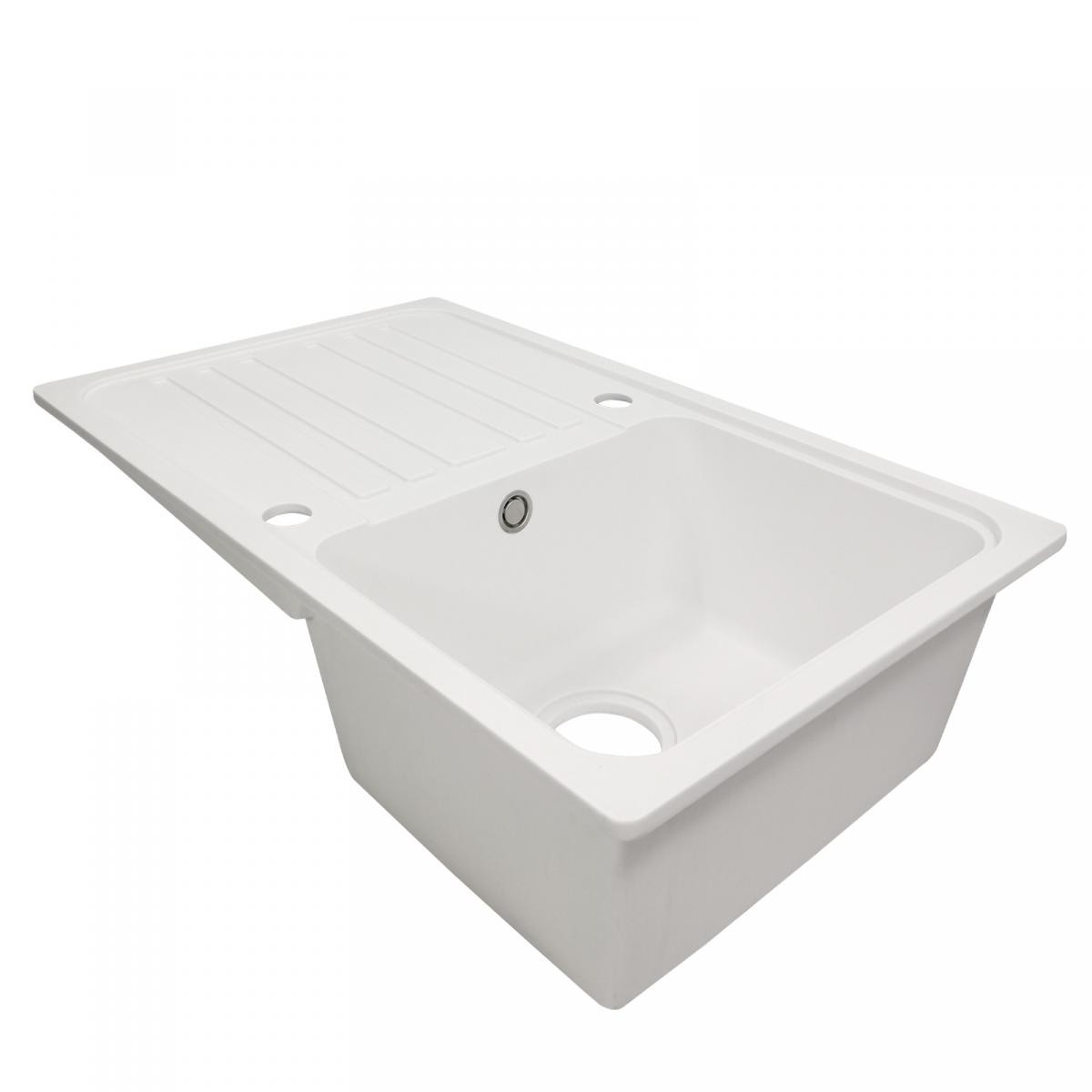 Aquamarin® Lavello con Gocciolatoio Lavandino Cucina Granito Lavabo Incasso