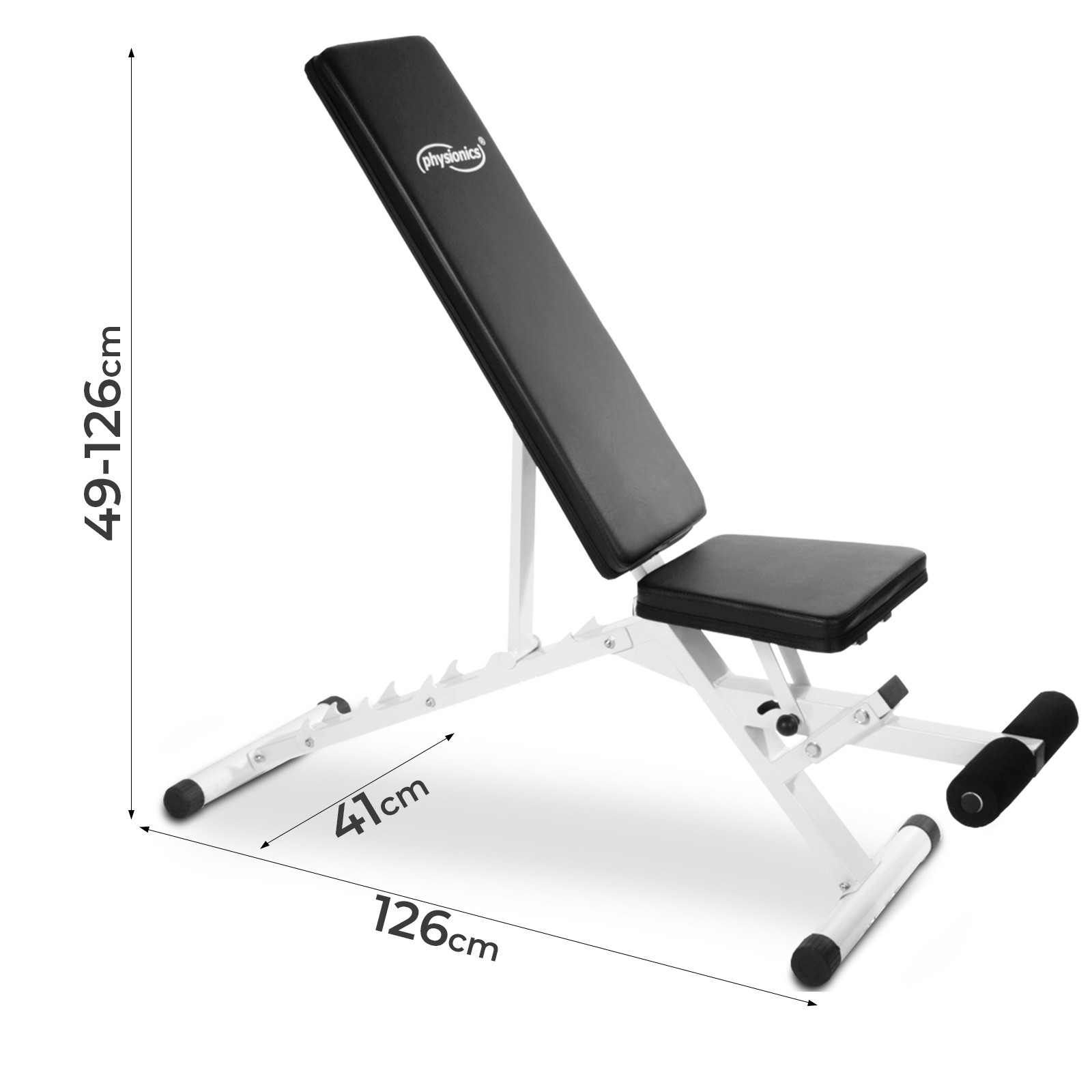 Charge Max Banc Plat Dexercice 200 Kg Physionics Banc De Musculation Fitness Banc Reglable En Hauteur Bancs Reglables Musculation